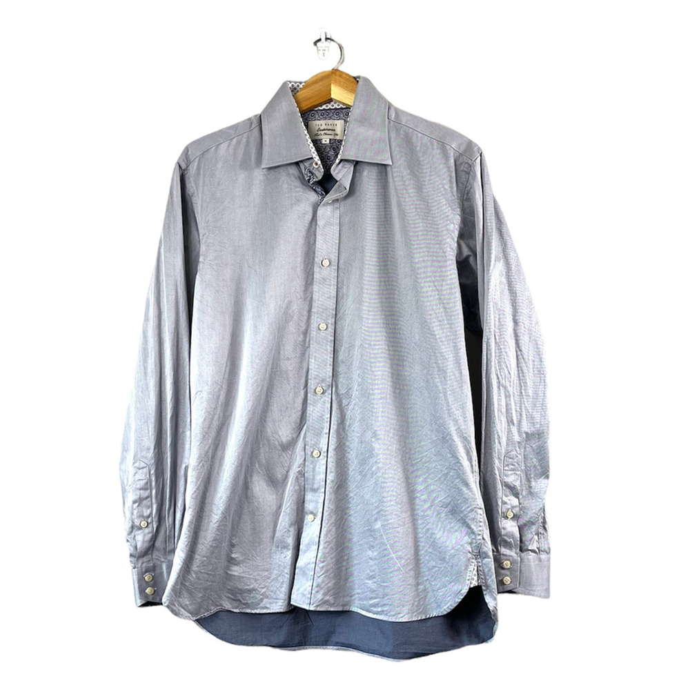 Men's Blue Ted Baker Button Front Dress Shirt 16